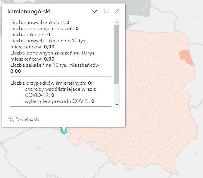 Koronawirus - statystyka - powiat kamiennogórski - 26.03.2023. 