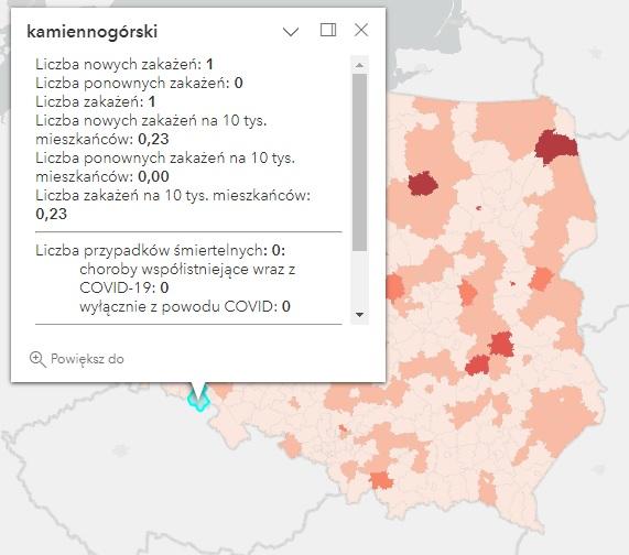 Koronawirus - statystyka - powiat kamiennogórski - 17.03.2023. 