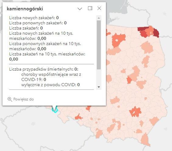 Koronawirus - statystyka - powiat kamiennogórski - 13.03.2023. 