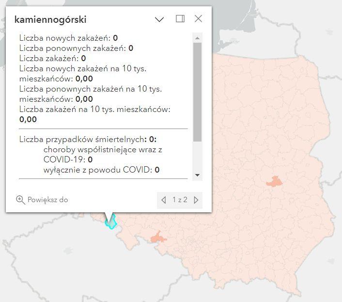 Koronawirus - statystyka - powiat kamiennogórski - 12.03.2023. 