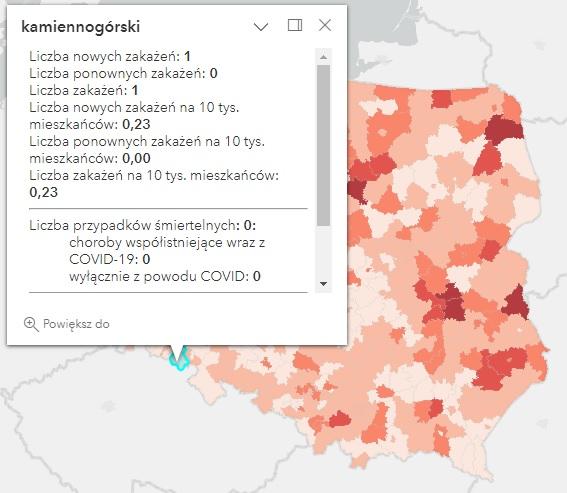 Koronawirus - statystyka - powiat kamiennogórski - 10.03.2023. 