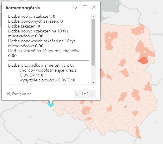 Koronawirus - statystyka - powiat kamiennogórski - 6.03.2023. 