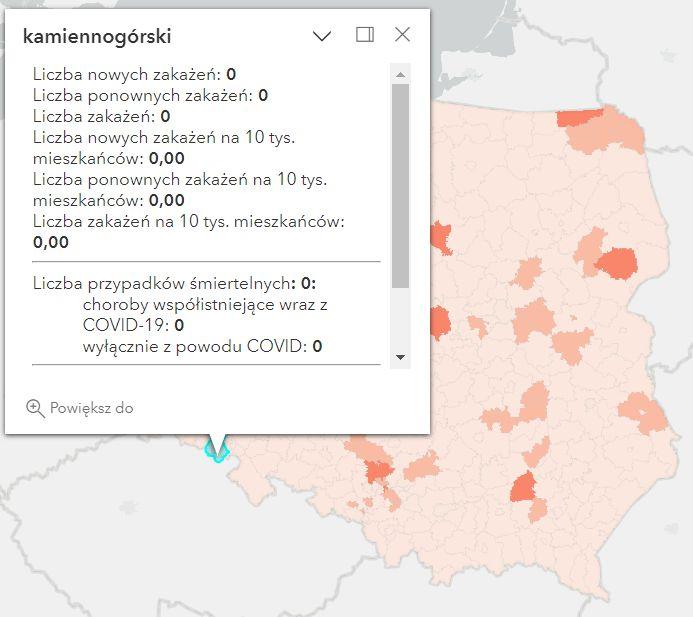 Koronawirus - statystyka - powiat kamiennogórski - 5.03.2023. 