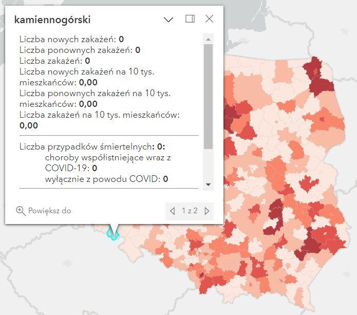 Koronawirus - statystyka - powiat kamiennogórski - 4.03.2023. 