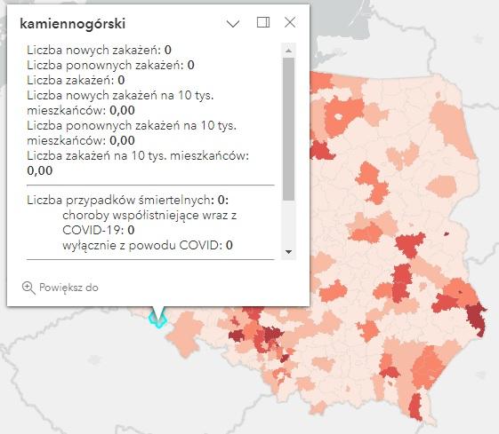 Koronawirus - statystyka - powiat kamiennogórski - 27.02.2023. 