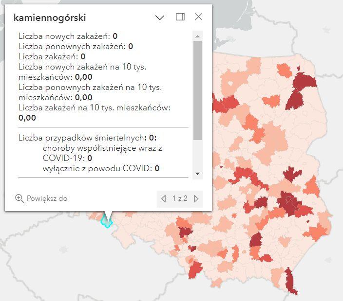 Koronawirus - statystyka - powiat kamiennogórski - 26.02.2023. 