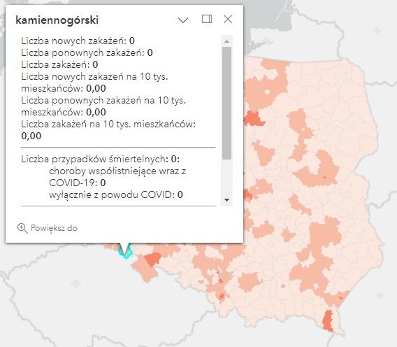Koronawirus - statystyka - powiat kamiennogórski - 20.02.2023. 