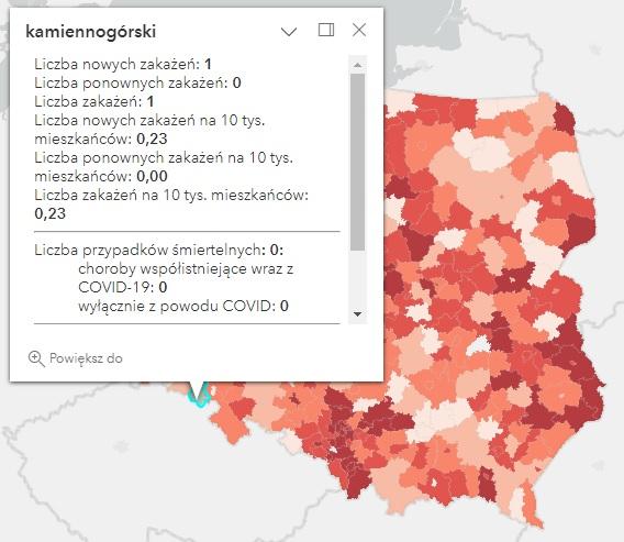Koronawirus - statystyka - powiat kamiennogórski - 14.02.2023. 