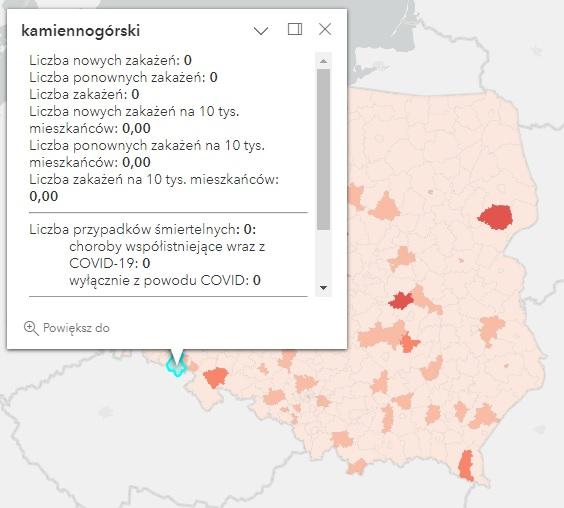 Koronawirus - statystyka - powiat kamiennogórski - 13.02.2023. 