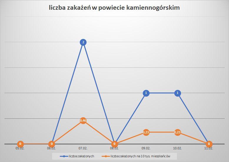 Koronawirus - powiat kamiennogórski - 5.2.- 11.2.2023. 