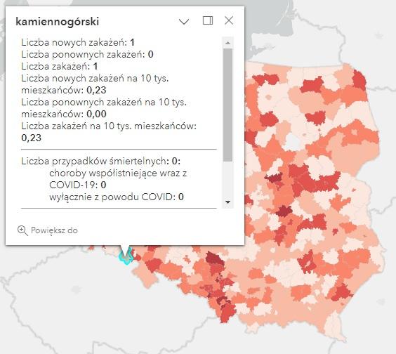 Koronawirus - statystyka - powiat kamiennogórski - 10.02.2023. 