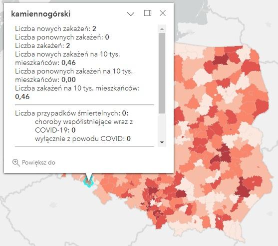 Koronawirus - statystyka - powiat kamiennogórski - 7.02.2023. 