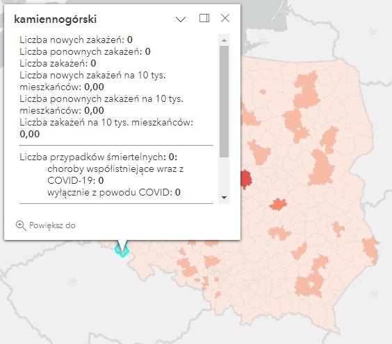 Koronawirus - statystyka - powiat kamiennogórski - 6.02.2023. 