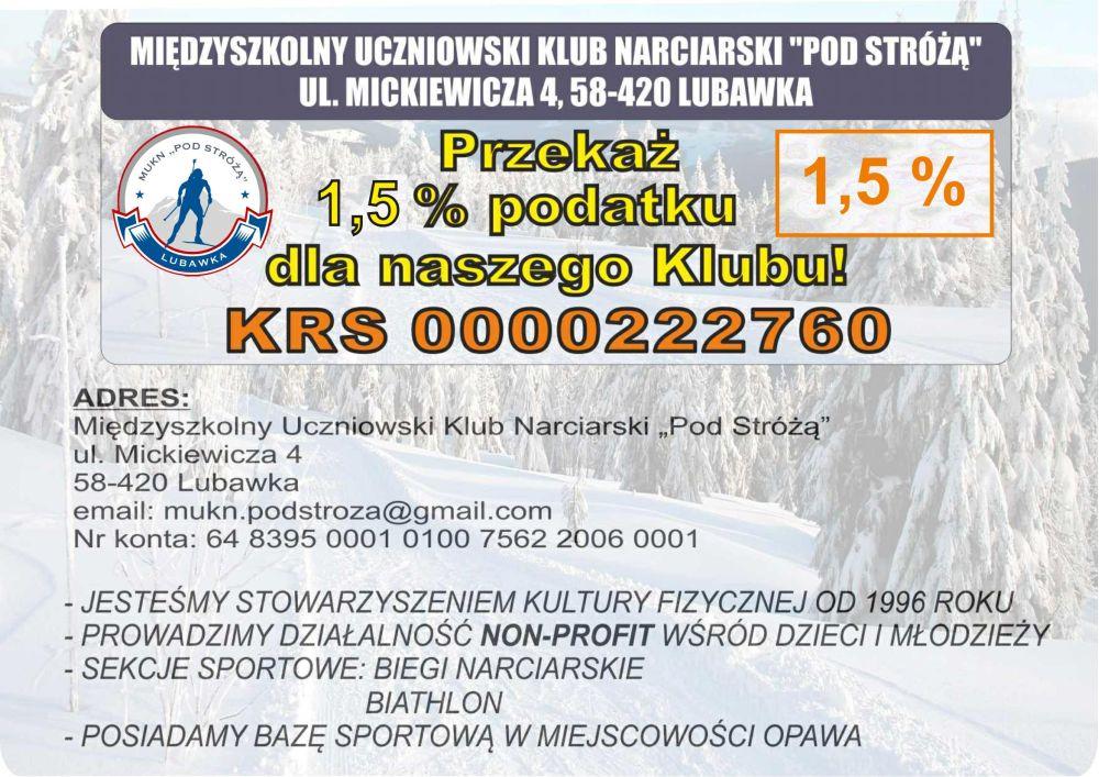 1,5% - MUKN Pod Stróżą Lubawka