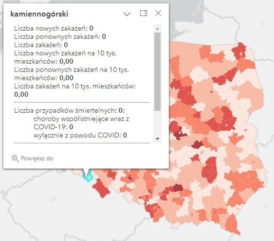 Koronawirus - statystyka - powiat kamiennogórski - 3.02.2023. 