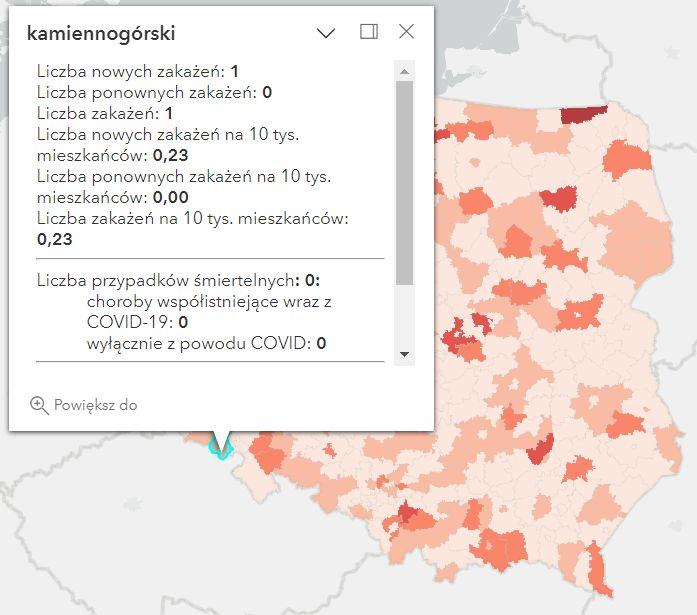 Koronawirus - statystyka - powiat kamiennogórski - 28.01.2023. 