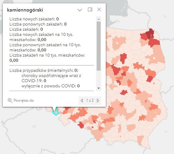 Koronawirus - statystyka - powiat kamiennogórski - 27.01.2023. 