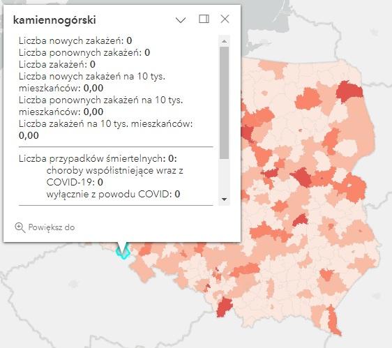 Koronawirus - statystyka - powiat kamiennogórski - 26.01.2023. 