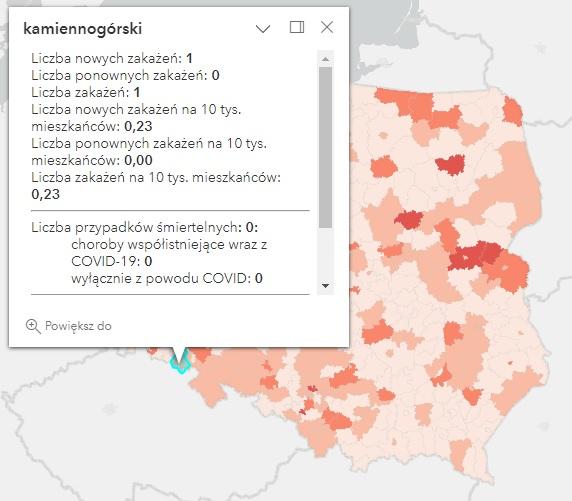 Koronawirus - statystyka - powiat kamiennogórski - 17.01.2023. 