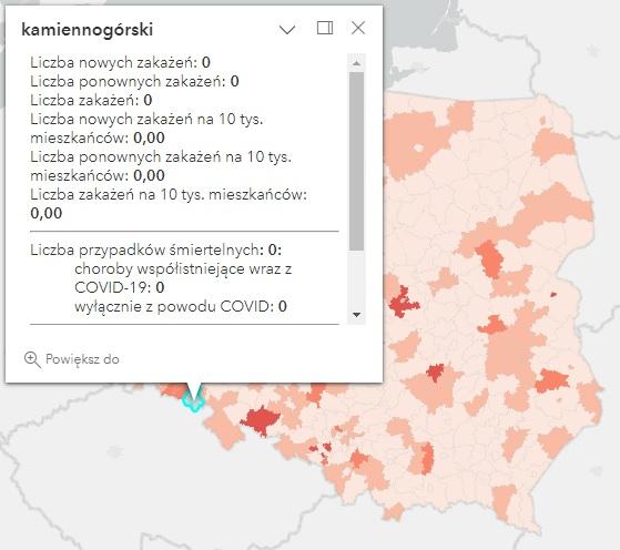 Koronawirus - statystyka - powiat kamiennogórski - 12.01.2023. 