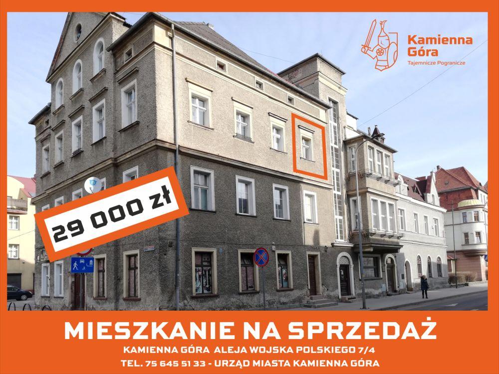 Kamienna Góra - lokal mieszkalny ul. Aleja Wojska Polskiego 7/4 - II przetarg
