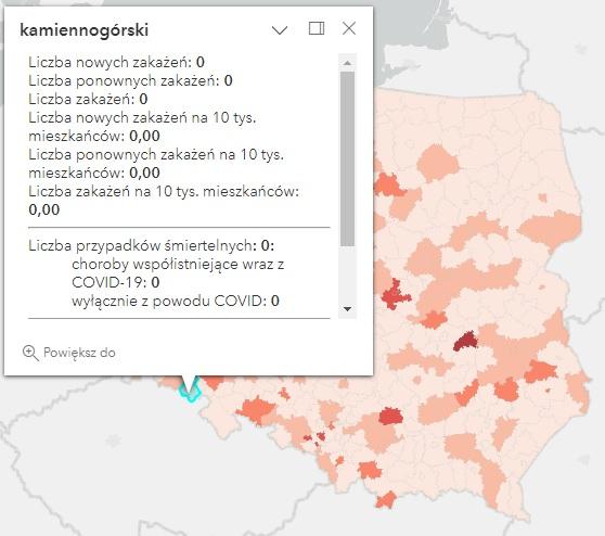 Koronawirus - statystyka - powiat kamiennogórski - 11.01.2023. 
