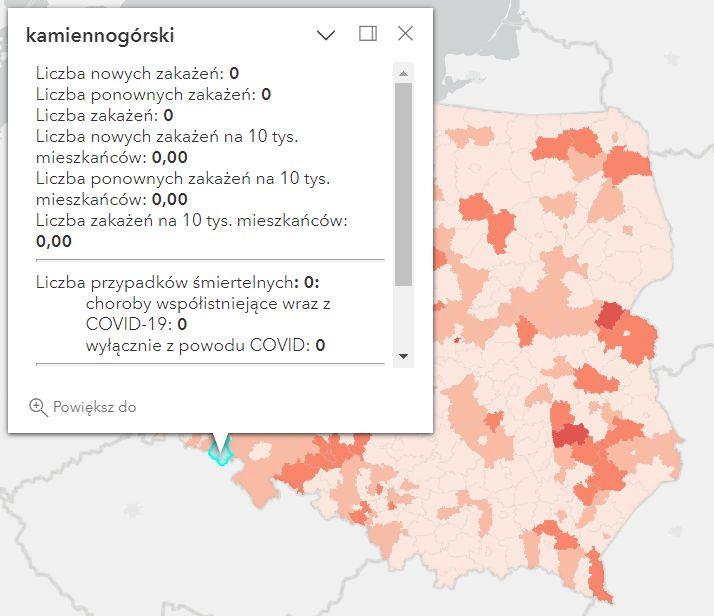 Koronawirus - statystyka - powiat kamiennogórski - 6.01.2023. 