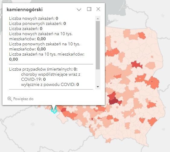 Koronawirus - statystyka - powiat kamiennogórski - 5.01.2023. 