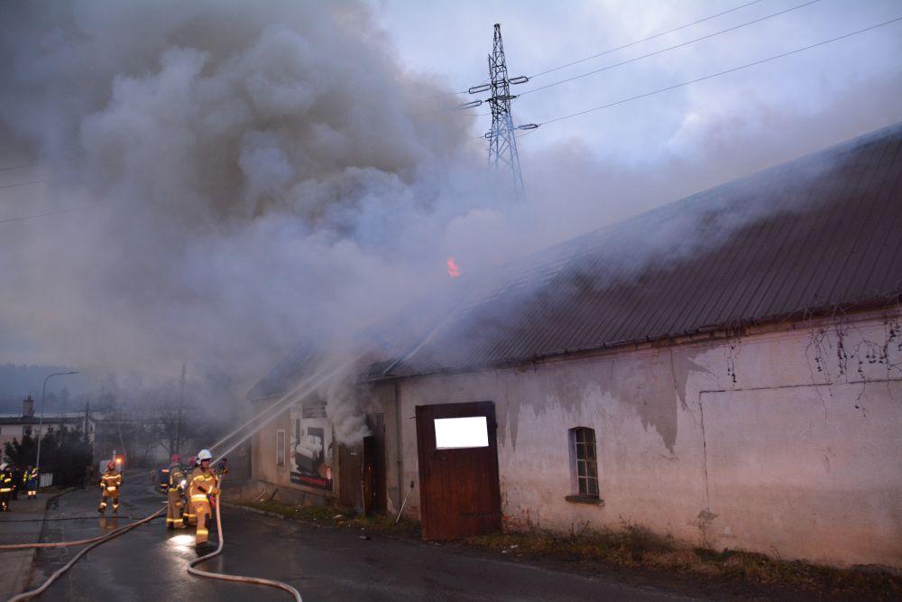 Pożar budynku