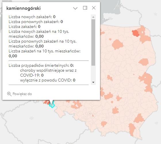 Koronawirus - statystyka - powiat kamiennogórski - 2.01.2023. 