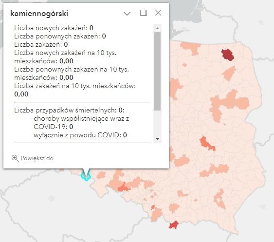 Koronawirus - statystyka - powiat kamiennogórski - 27.12.2022. 