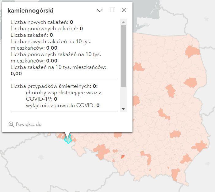 Koronawirus - statystyka - powiat kamiennogórski - 25.12.2022. 