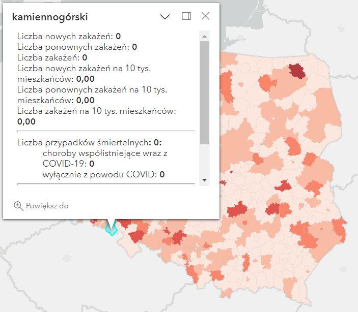 Koronawirus - statystyka - powiat kamiennogórski - 24.12.2022. 