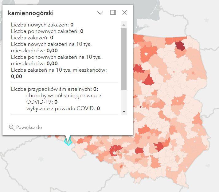 Koronawirus - statystyka - powiat kamiennogórski - 16.12.2022. 