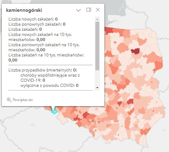 Koronawirus - statystyka - powiat kamiennogórski - 14.12.2022. 