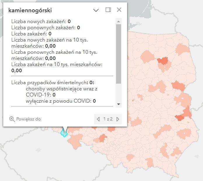 Koronawirus - statystyka - powiat kamiennogórski - 11.12.2022. 