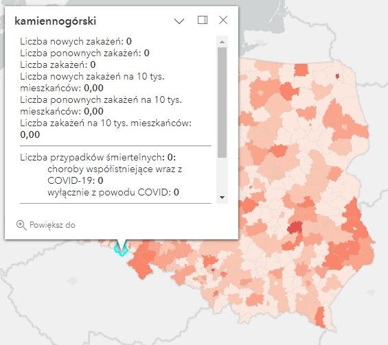 Koronawirus - statystyka - powiat kamiennogórski - 8.12.2022. 