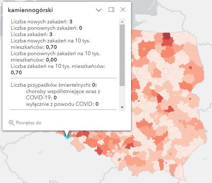 Koronawirus - statystyka - powiat kamiennogórski - 6.12.2022. 