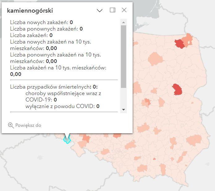 Koronawirus - statystyka - powiat kamiennogórski - 4.12.2022. 