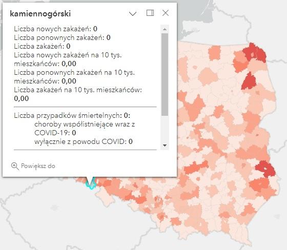 Koronawirus - statystyka - powiat kamiennogórski - 2.12.2022. 