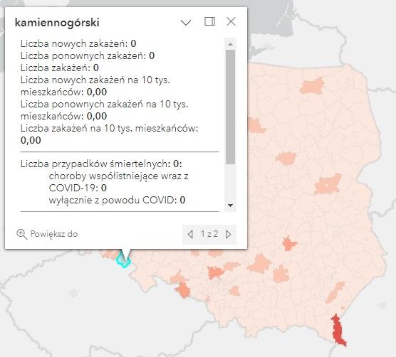 Koronawirus - statystyka - powiat kamiennogórski - 28.11.2022. 