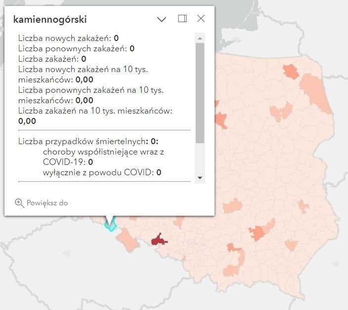 Koronawirus - statystyka - powiat kamiennogórski - 27.11.2022. 