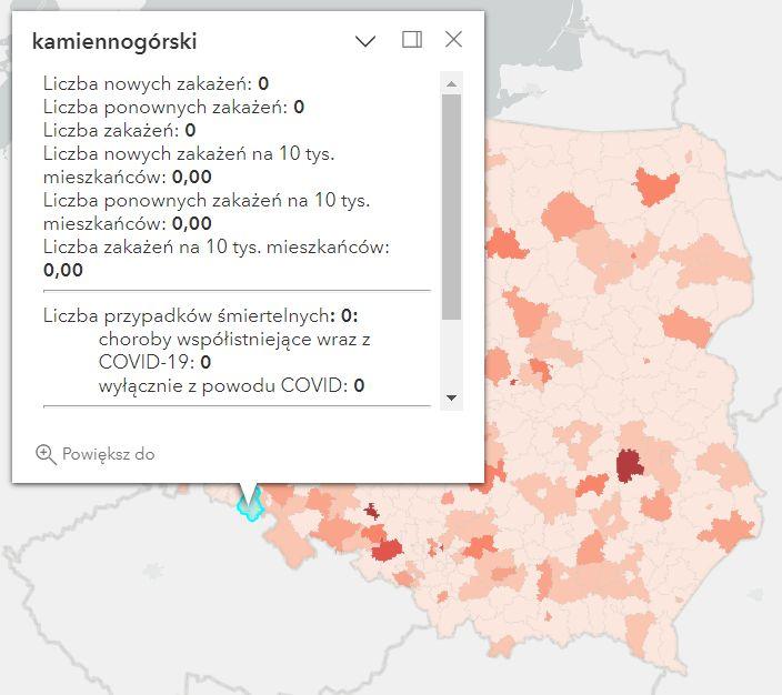 Koronawirus - statystyka - powiat kamiennogórski - 25.11.2022. 