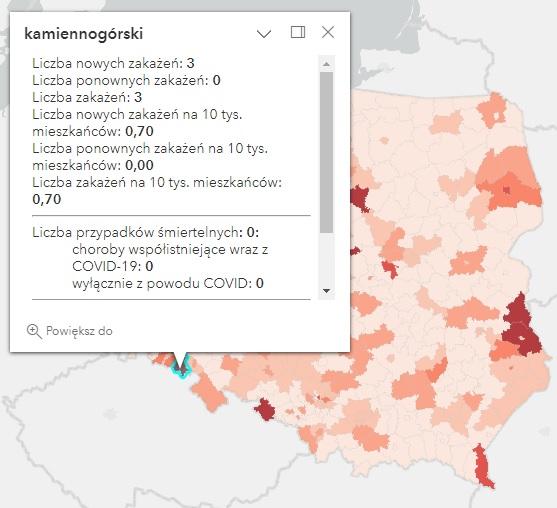 Koronawirus - statystyka - powiat kamiennogórski - 24.11.2022. 