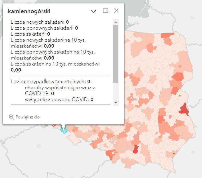 Koronawirus - statystyka - powiat kamiennogórski - 18.11.2022. 