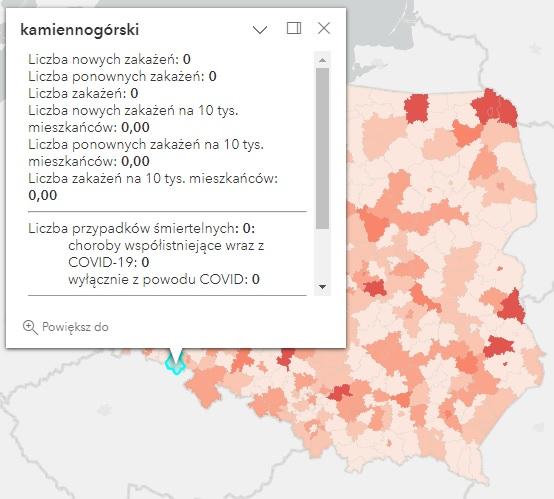 Koronawirus - statystyka - powiat kamiennogórski - 16.11.2022. 