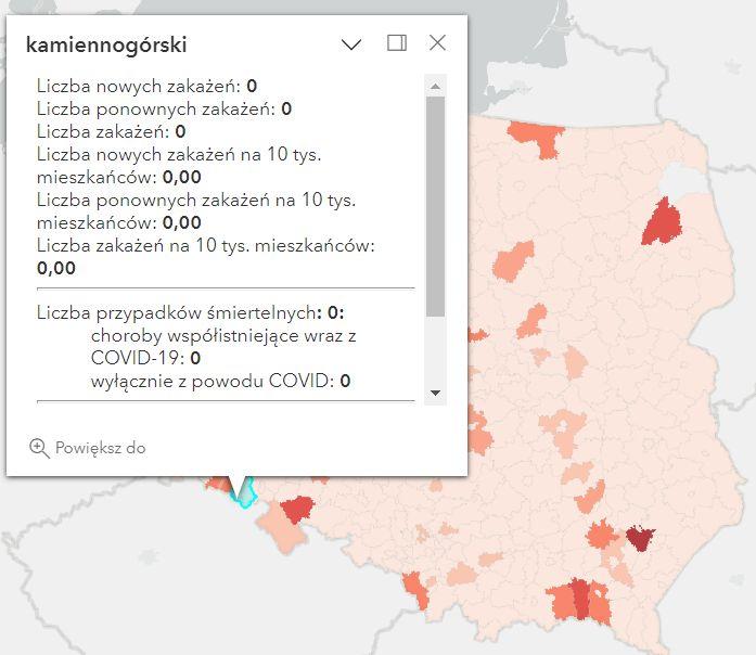 Koronawirus - statystyka - powiat kamiennogórski - 13.11.2022. 