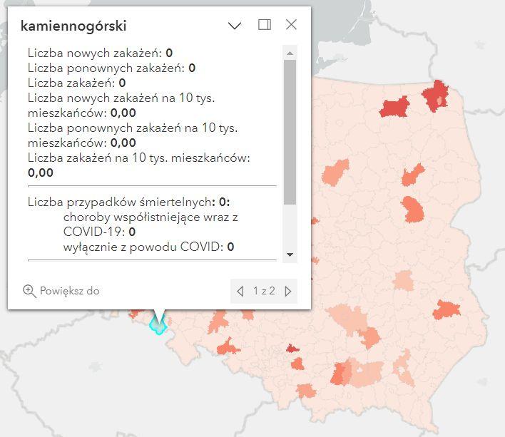 Koronawirus - statystyka - powiat kamiennogórski - 12.11.2022. 