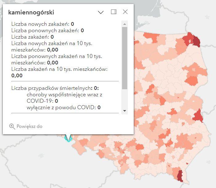 Koronawirus - statystyka - powiat kamiennogórski - 11.11.2022. 