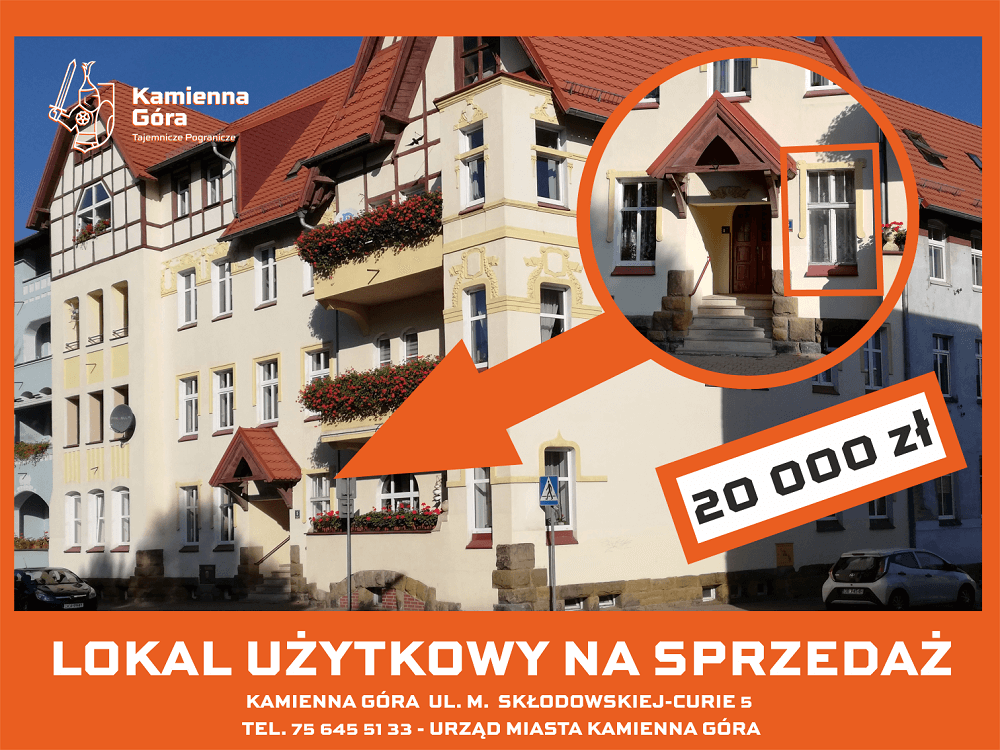 Kamienna Góra - lokal użytkowy ul. Skłodowskiej 5 - I przetarg